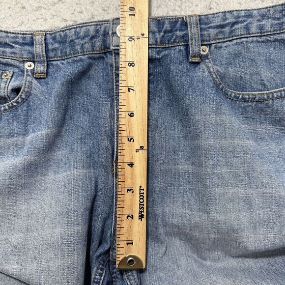 Ann Taylor LOFT Women's 8 Mid Rise Straight Leg Denim Jeans Light Blue 32x26 - Picture 12 of 13